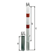 GAH Alberts Poteau de fermeture Passau 70x70 mm Triangulaire Enfoui