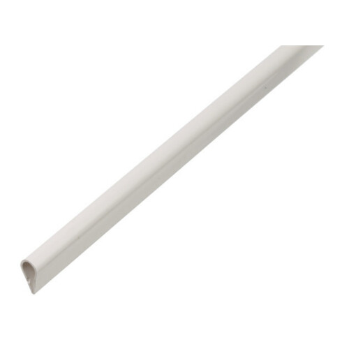 GAH Alberts Profil de serrage bas L1 000 mm, H15 mm, plastique, blanc