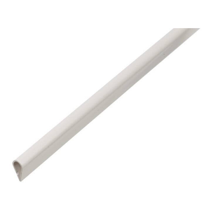 GAH Alberts Profil de serrage bas L1 000 mm, H15 mm, plastique, blanc
