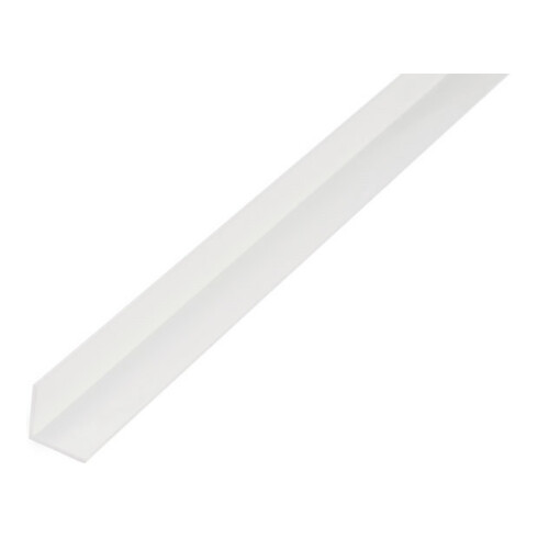 GAH Alberts Profilé d'angle égal, non perforé L1000 x l25 x H25 x E1,8 mm plastique blanc