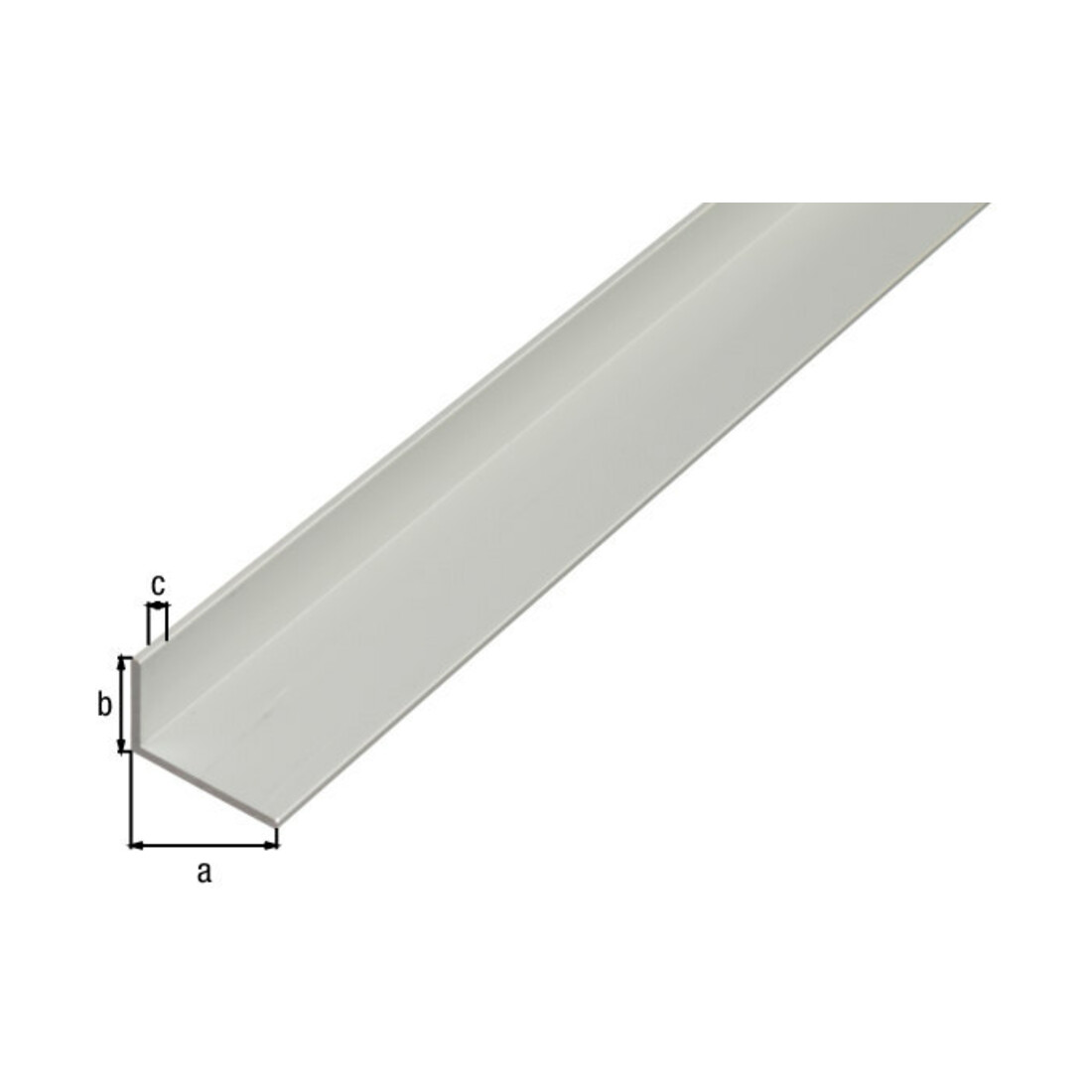 GAH Alberts Profilé d'angle inégal, non perforé L2000 x l60 x H25 x E2 mm Aluminium