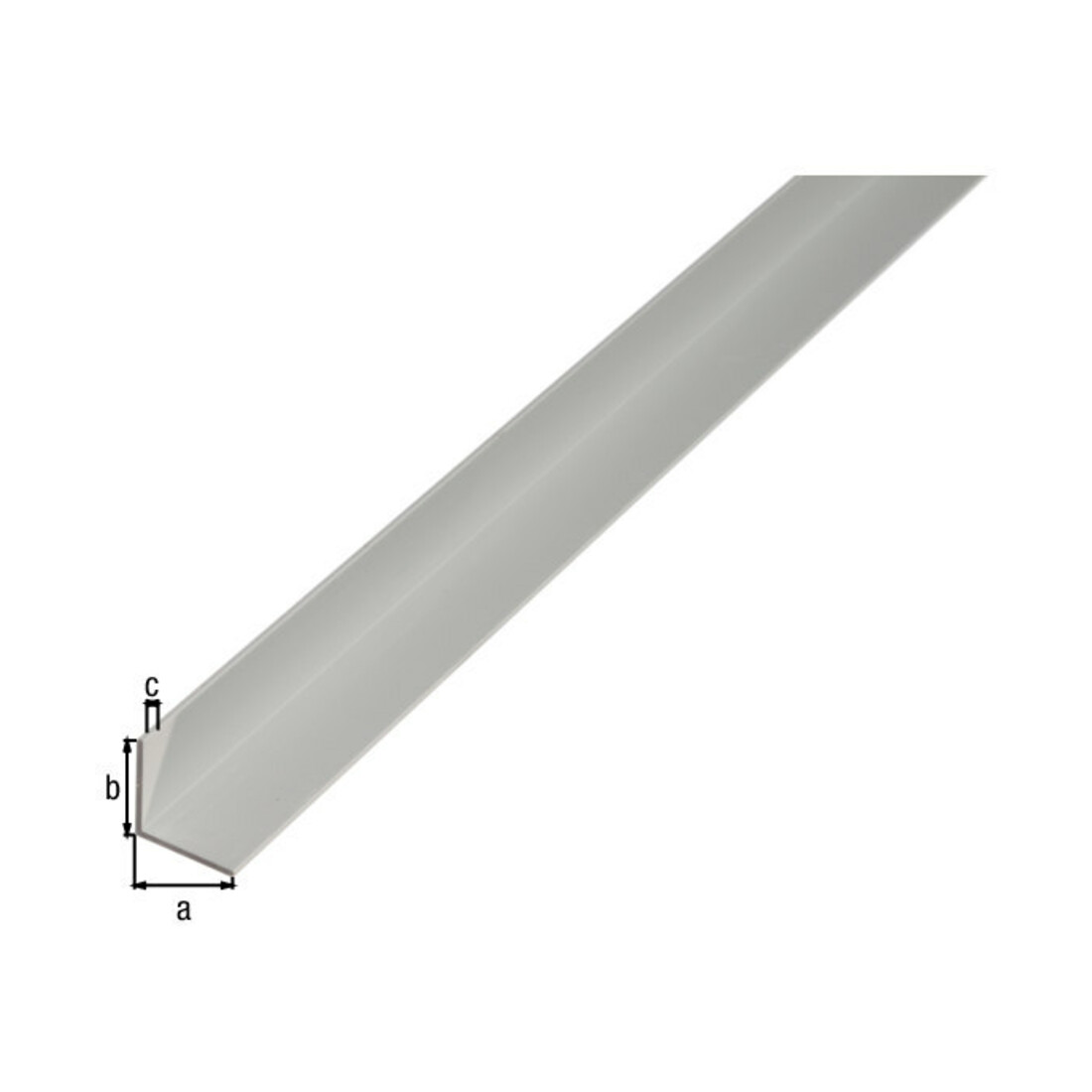 GAH Alberts Profilé d'angle isocèle, UG L1000 x l10 x H10 x e1 mm Aluminium