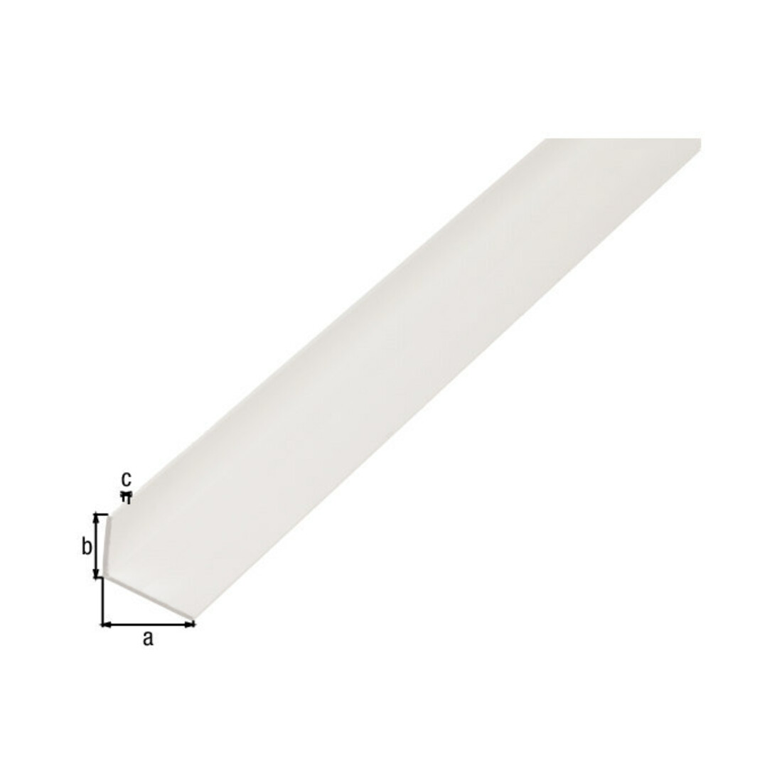 GAH Alberts Profilé d'angle, jambe non percée L2000 x l20 x H10 x É1,5 mm plastique