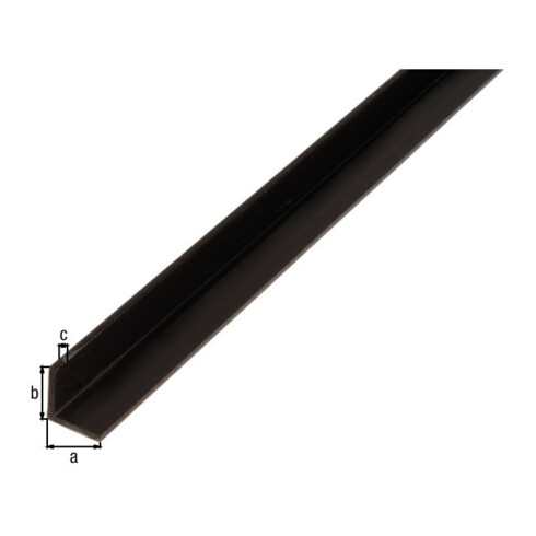 GAH Alberts Profilé d'angle, non perforé L2000 x l20 x H20 x e1,5 mm plastique noir