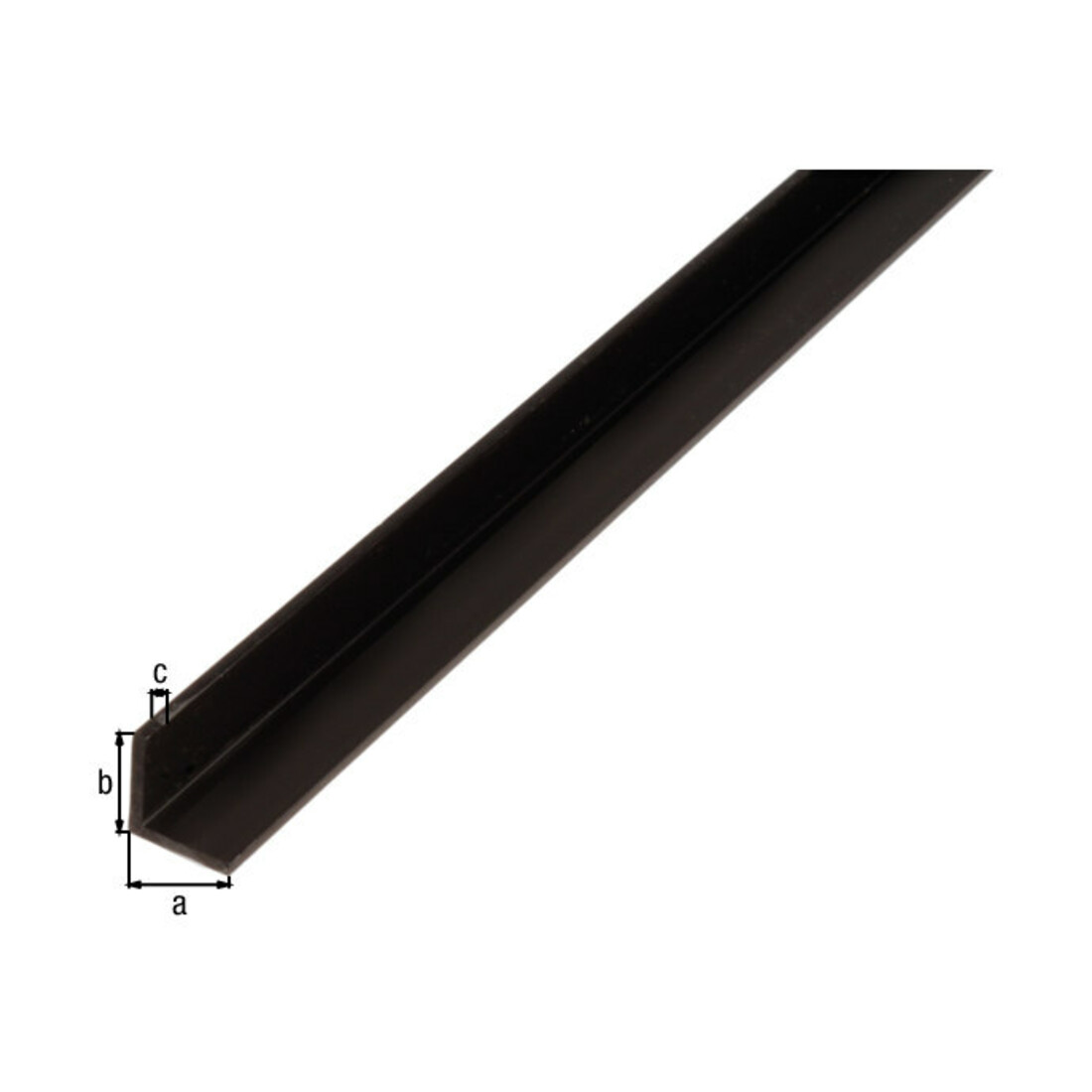 GAH Alberts Profilé d'angle, non perforé L2000 x l20 x H20 x e1,5 mm plastique noir