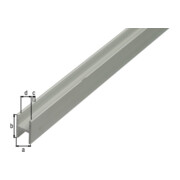 GAH Alberts Profilé en H L1.000 x l9 x H12 mm Aluminium, couleur argentée