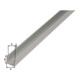 GAH Alberts Profilé en U isocèle perforé L1000 x l10 x H8 mm aluminium, argenté-1