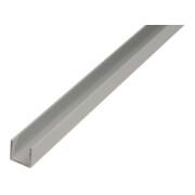 GAH Alberts Profilé en U isocèle perforé L2000 x l10 x H8mm aluminium, argenté