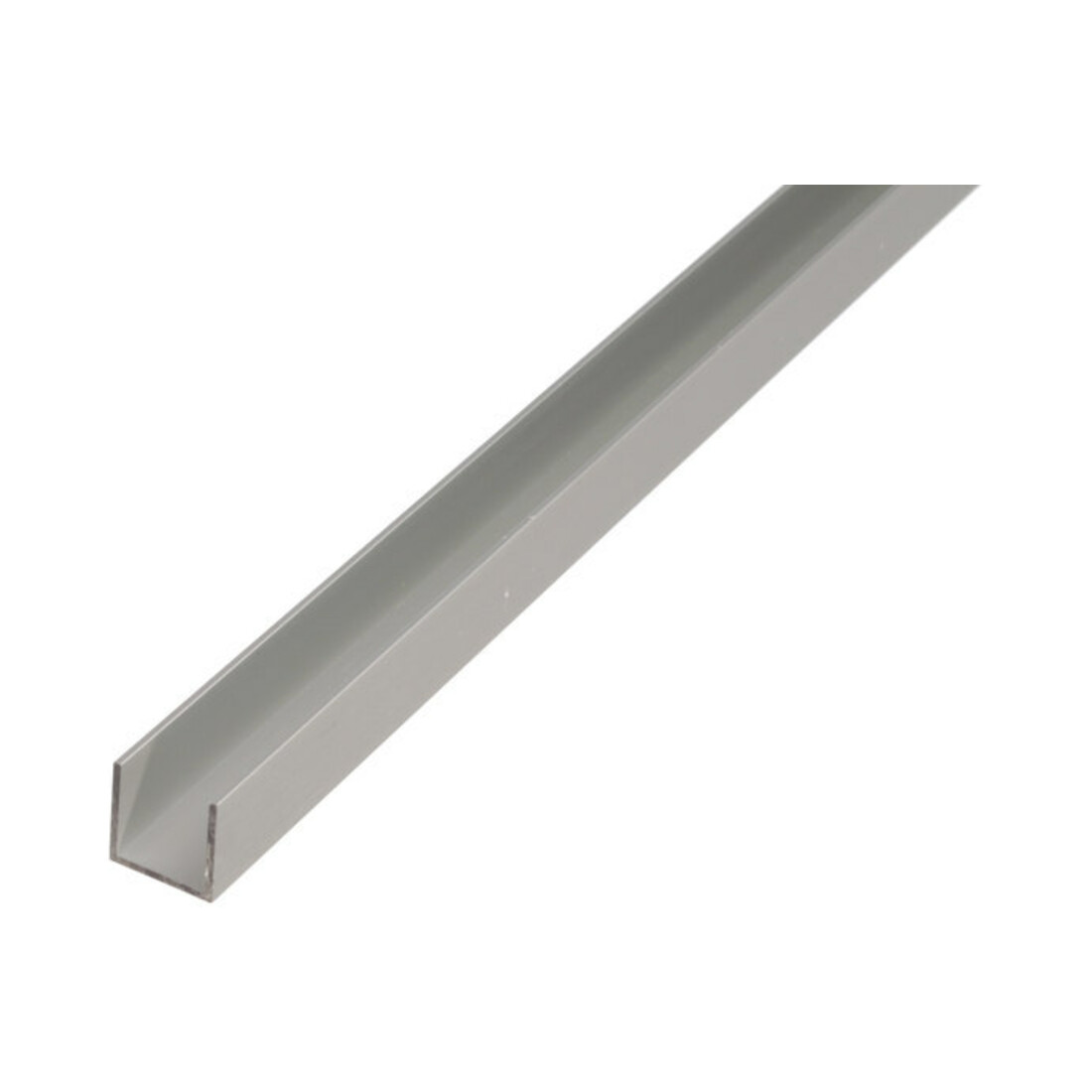 GAH Alberts Profilé en U isocèle perforé L2000 x l12 x H10mm aluminium, argenté