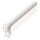 GAH Alberts Profilé en U isocèle perforé L2000 x l12 x h10mm plastique, blanc-3
