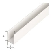 GAH Alberts Profilé en U isocèle perforé L2000 x l12 x h10mm plastique, blanc-3