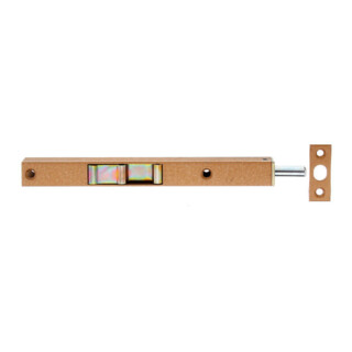 GAH Alberts Rohrkantriegel mit Schieber 17x160mm, Hub15mm Stahl, limba