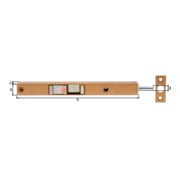 GAH Alberts Rohrkantriegel mit Schieber 17x160mm, Hub15mm Stahl, limba-3