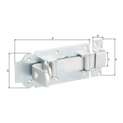 GAH Alberts Rollenschlossriegel gerade, L 180 zn-3