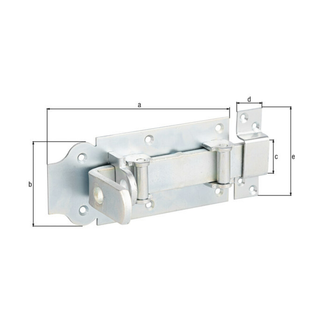 GAH Alberts Rollenschlossriegel gerade, L 180 zn