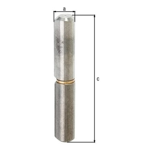 GAH Alberts Rouleau de fixation de portail H 100 mm à souder acier brut