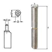 GAH Alberts Rouleau de soudage de portail H 60 mm acier brut-4
