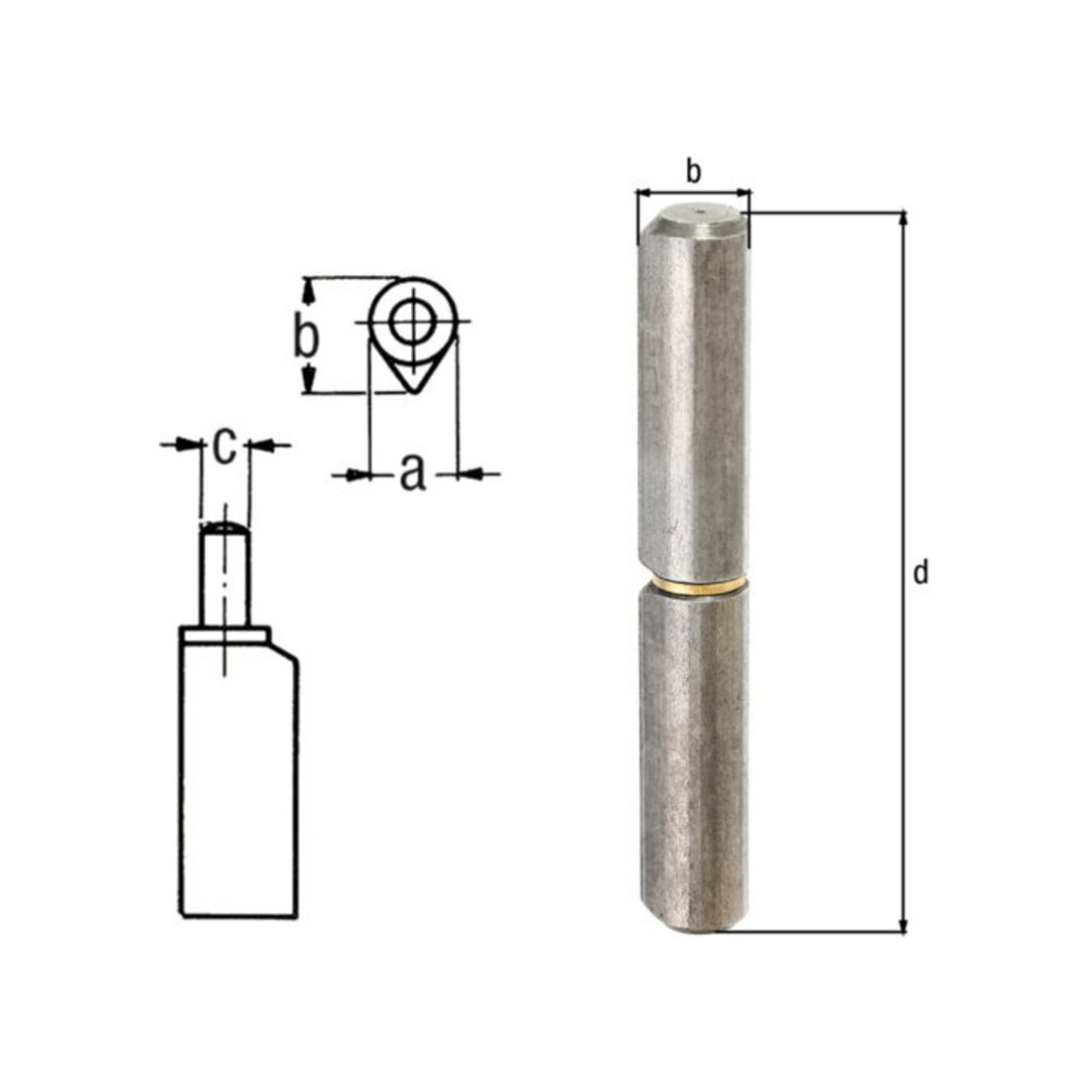 GAH Alberts Rouleau de soudage de portail H 60 mm acier brut