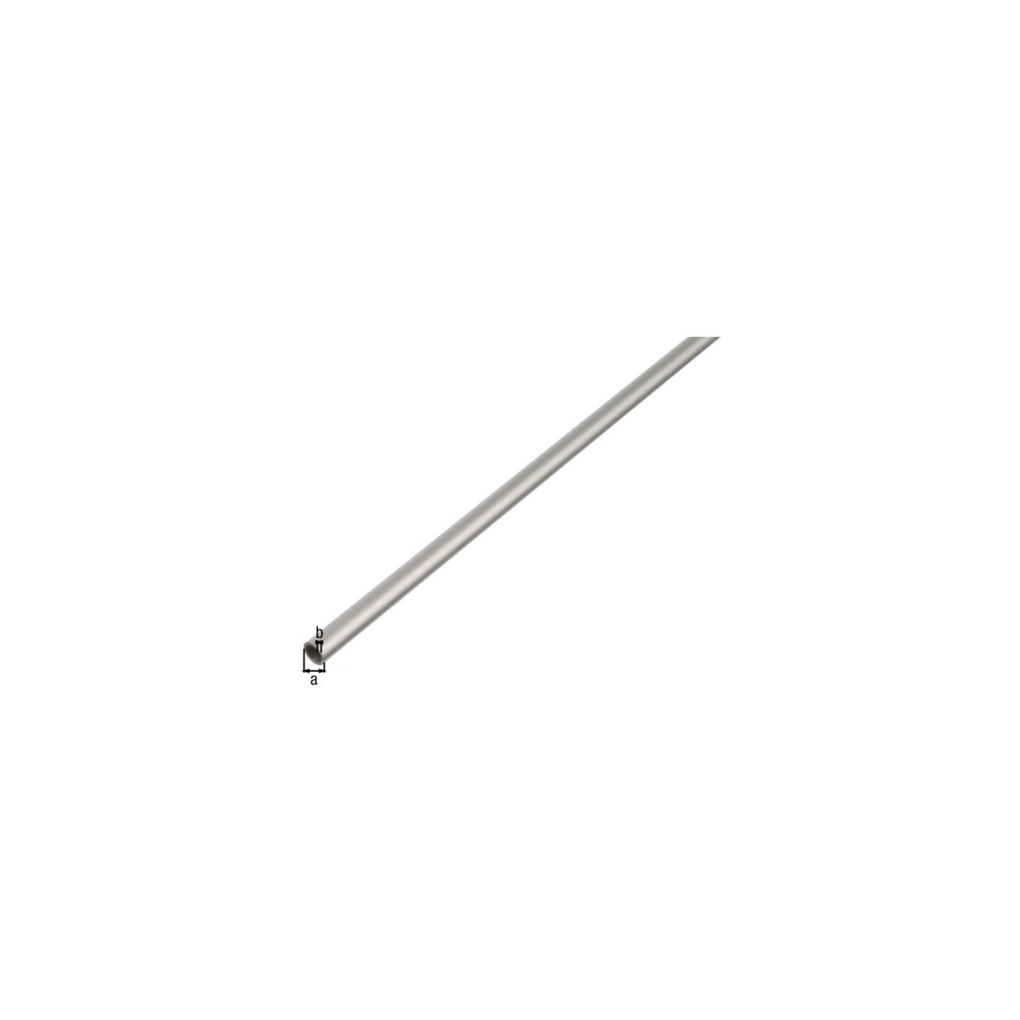 GAH Alberts Rundrohr glatt, , Durchmesser 10mm L1000mm, S1mm Aluminium silberf. Elox.