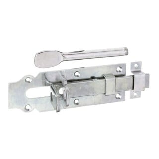 GAH Alberts Schlossriegel gerade verzinkt, L 160mm Stahl, goldgelb, galv.verz.