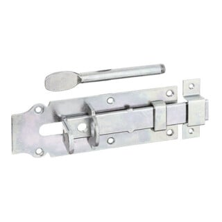 GAH Alberts Schlossriegel gerade verzinkt, L 180mm Stahl, goldgelb, galv.verz.