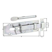 GAH Alberts Schlossriegel gerade verzinkt, L 180mm Stahl, goldgelb, galv.verz.-4