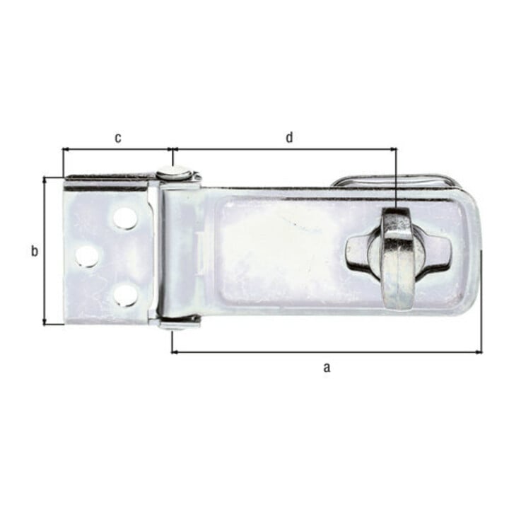 GAH Alberts Sicherheits-Überfalle abschließbar L 85mm, B 40mm ge, goldge., galv.verz.