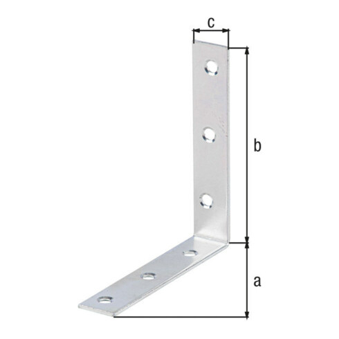 GAH Alberts Stuhlwinkel 100x100x19mm Stahl roh, gelb, sendz.