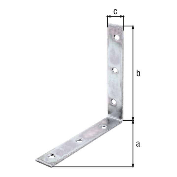 GAH Alberts Stuhlwinkel 125x125x25mm Stahl roh, gelb, sendz.