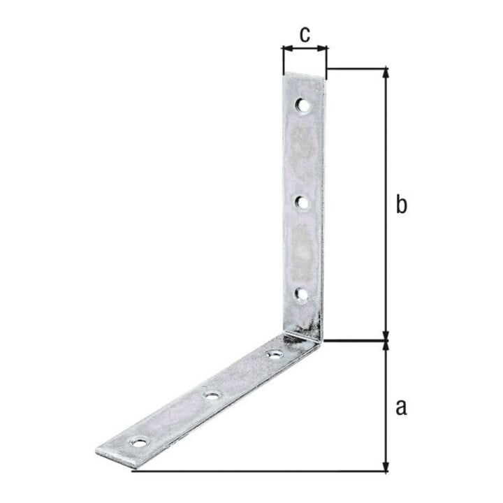 GAH Alberts Stuhlwinkel 150x150x25mm Stahl roh, gelb, sendz.