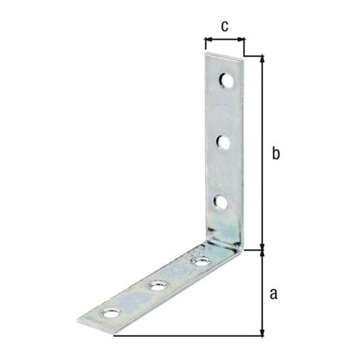 GAH Alberts Stuhlwinkel 90x90x19mm Stahl roh, gelb, sendz.