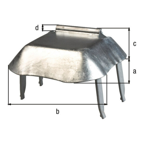 GAH Alberts Support de butée de portail avec griffes béton à sceller Acier, galvanisé à chaud