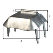 GAH Alberts Support de butée de portail avec griffes béton à sceller Acier, galvanisé à chaud