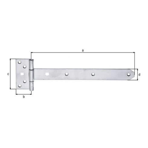 GAH Alberts Suspension croisée L292, inox léger, mat