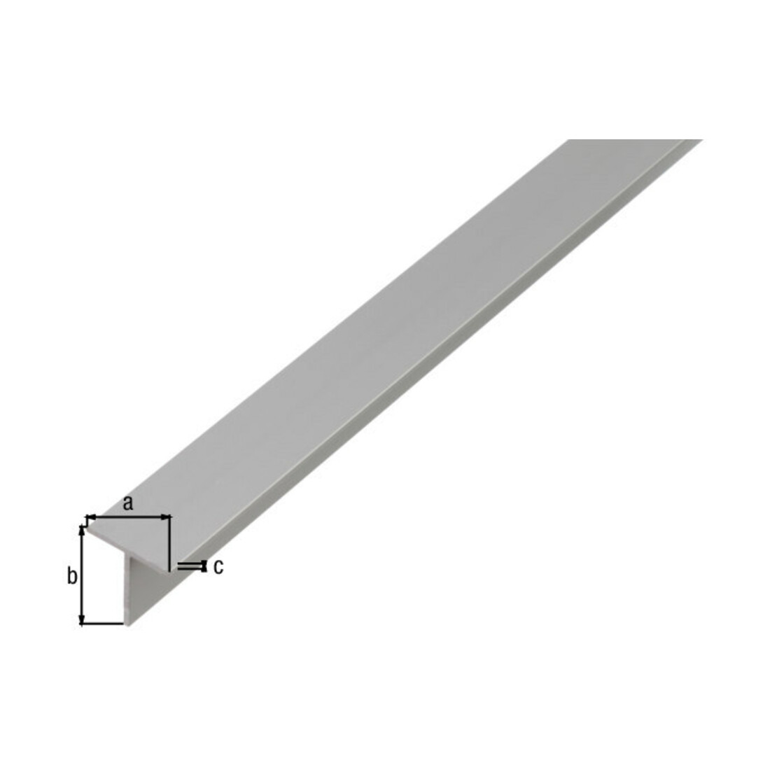 GAH Alberts T-Profil glatt L2.000, B 20xH20mm Aluminium silberfarbig