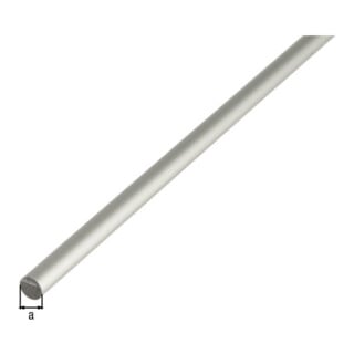 GAH Alberts Tige ronde lisse, diamètre 10 mm, L1000 mm aluminium argenté anodisé 0