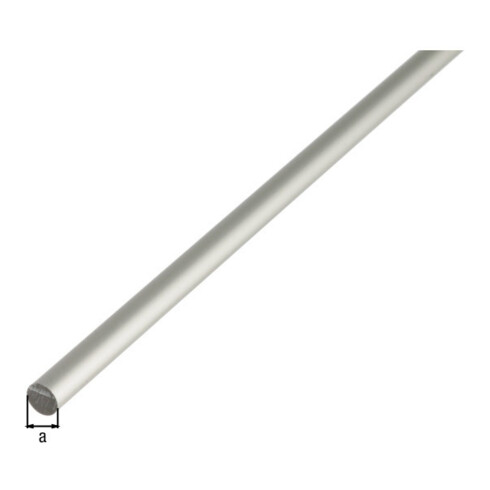 GAH Alberts Tige ronde lisse, diamètre 10 mm, L1000 mm aluminium argenté anodisé 0