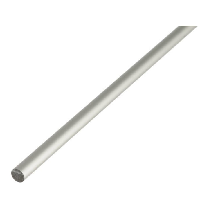GAH Alberts Tige ronde lisse, diamètre 10 mm, L1000 mm aluminium argenté anodisé 0