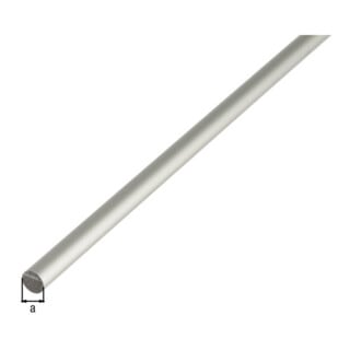 GAH Alberts Tige ronde lisse, diamètre 5 mm, L1000 mm aluminium argenté anodisé