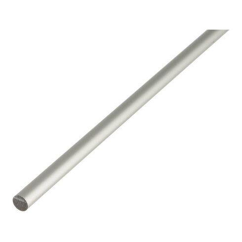 GAH Alberts Tige ronde lisse, diamètre 5 mm, L1000 mm aluminium argenté anodisé