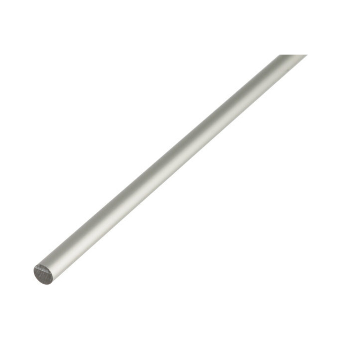 GAH Alberts Tige ronde lisse, diamètre 5 mm, L1000 mm aluminium argenté anodisé
