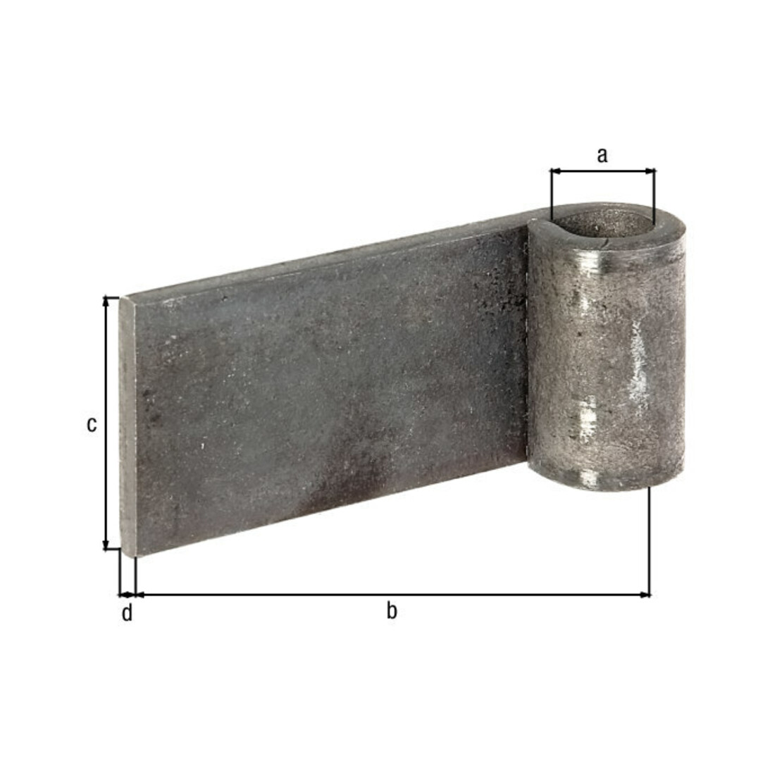 GAH Alberts Tor-Anschweißband H 40mm, S 5mm zum Anschweißen Stahl roh