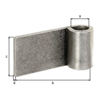 GAH Alberts Tor-Anschweißband H 45mm, S 5mm zum Anschweißen Stahl roh