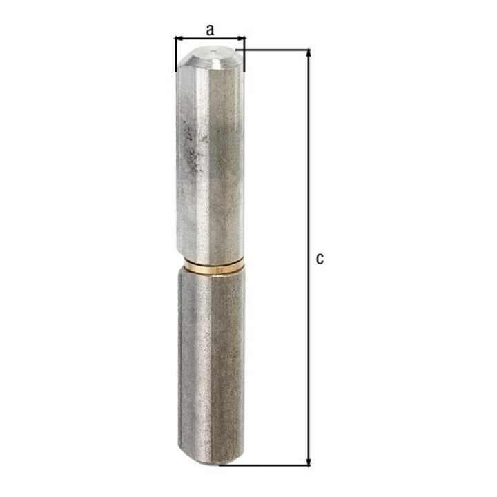 GAH Alberts Tor-Anschweißrolle H 100mm zum Anschweißen Stahl roh