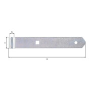 GAH Alberts Tor-Ladenband gerade, für Dorn10mm 200mm Stahl, galvanisch verz.-3
