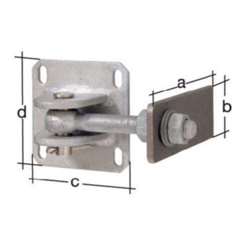 GAH Alberts Torband 170x60x120x120mm Anschweißlasche Stahl roh