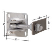 GAH Alberts Torband 170x60x120x120x120mm Support à souder acier brut