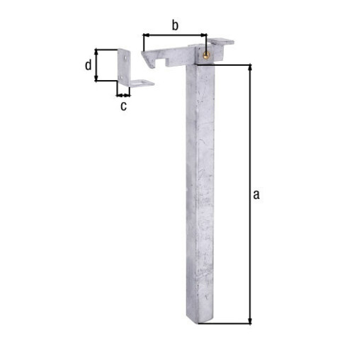 GAH Alberts Torfeststeller mit Fanghaken H300mm Stahl