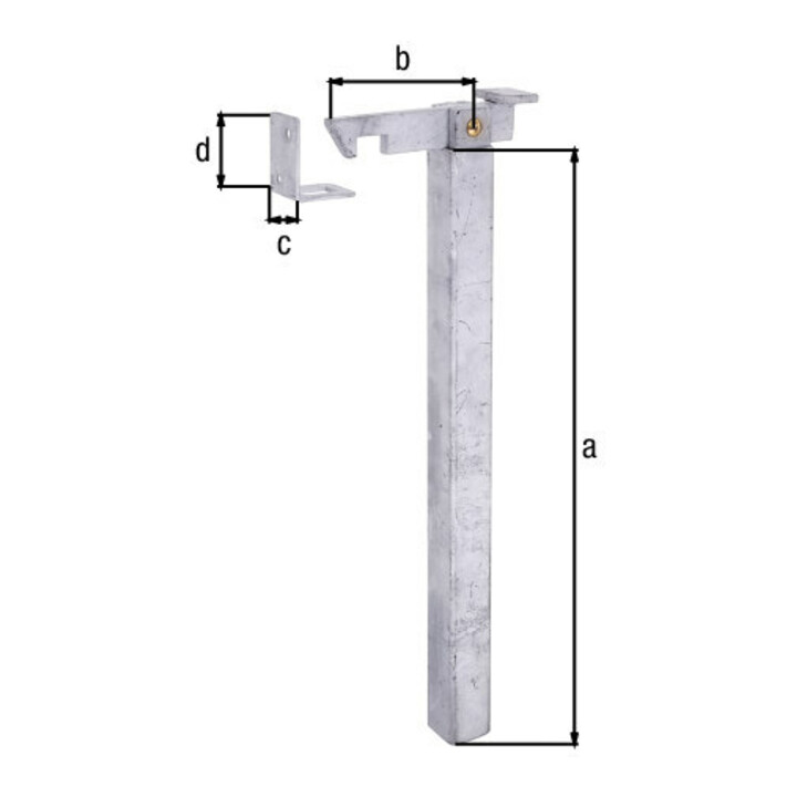 GAH Alberts Torfeststeller mit Fanghaken H300mm Stahl