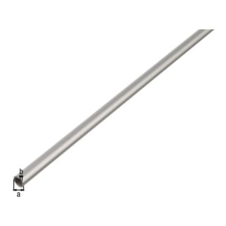GAH Alberts Tube rond lisse, diamètre 10 mm L1000 mm, S1 mm aluminium argenté anodisé